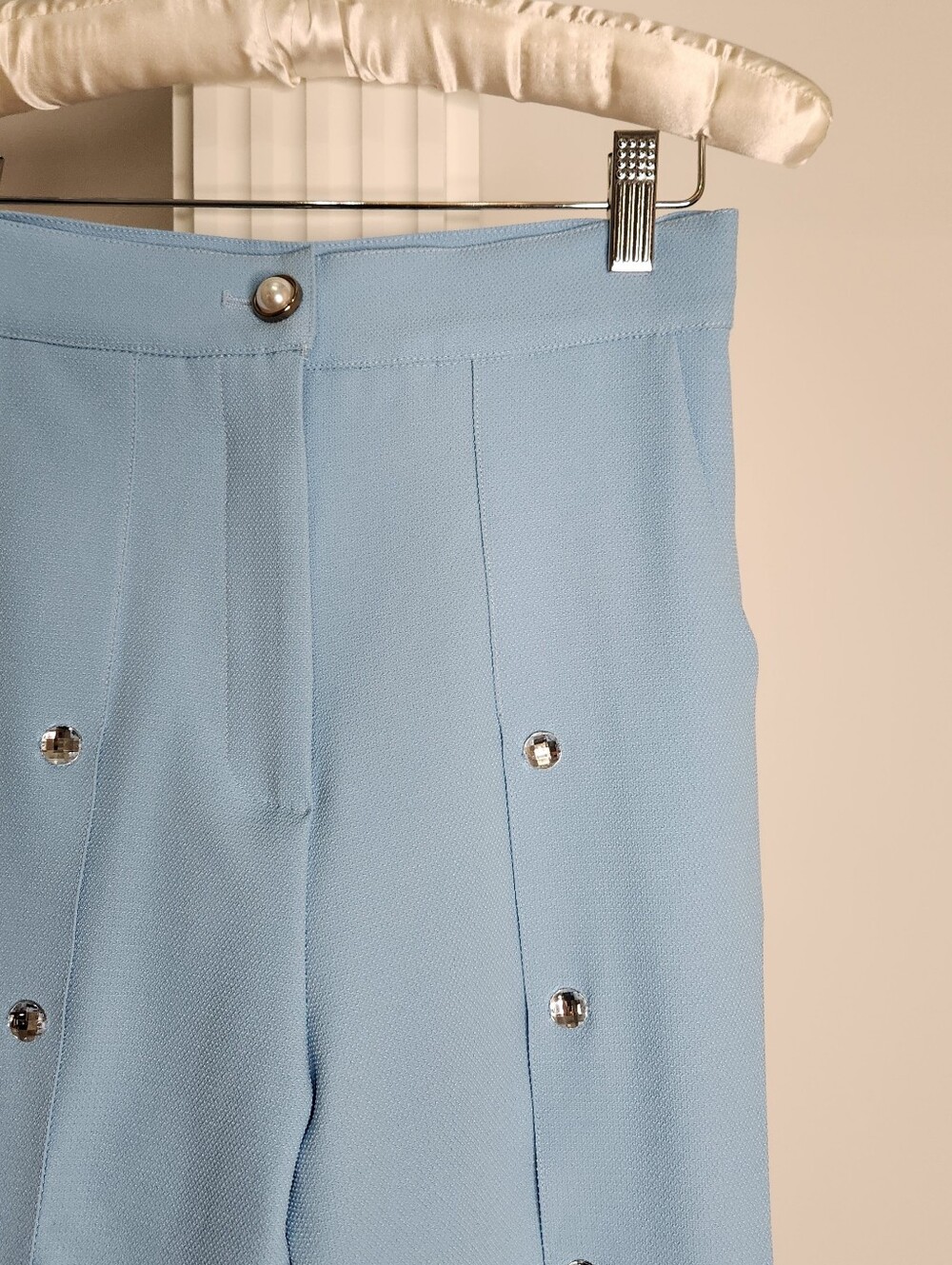 Sister Jane Light Blue High-Waist Straight Pants - Picture 5 of 5